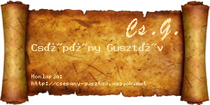 Csépány Gusztáv névjegykártya