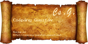 Csépány Gusztáv névjegykártya