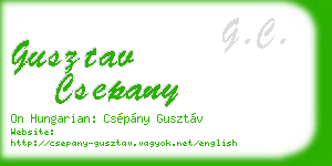 gusztav csepany business card