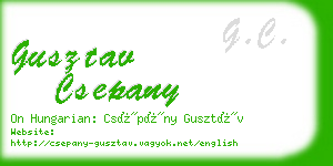 gusztav csepany business card